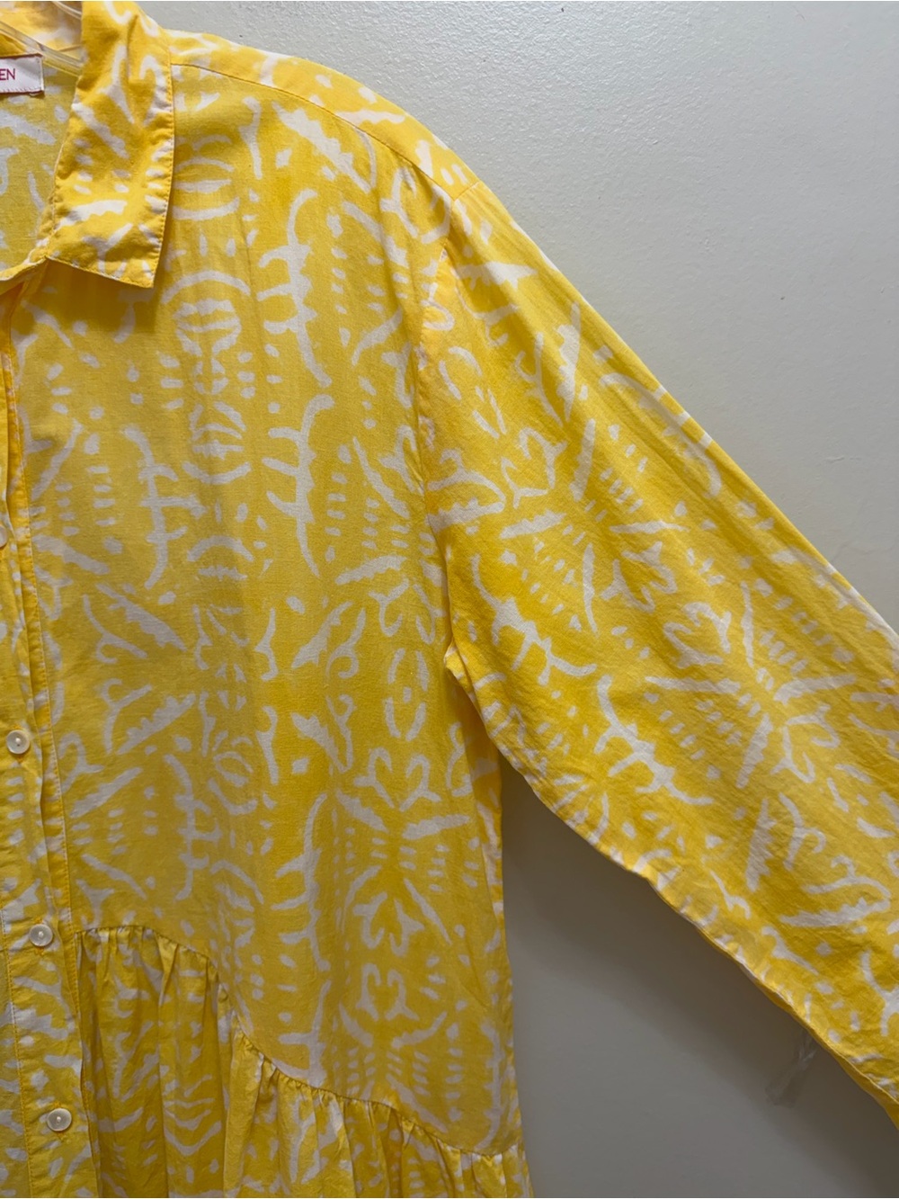 Ro’s Garden Deauville Tunic Shirt Dress Tuckernuck Anthropologie Yellow L - Picture 6 of 11